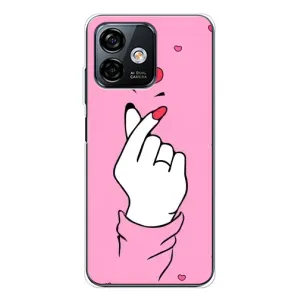 Чехол с принтом для Ulefone Note 16 Pro (AlphaPrint - Знак сердечка) (Знак Love)