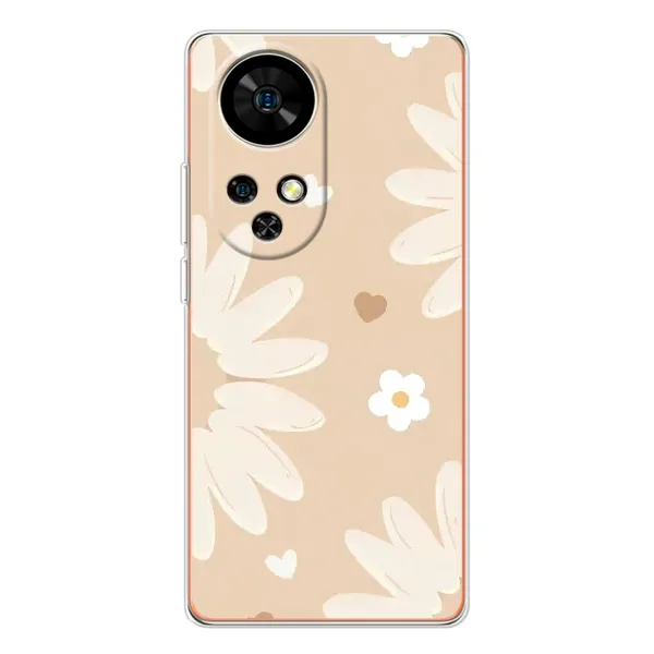 Чохол з принтом «Бежеві квіти» для Ulefone Note 17 Pro