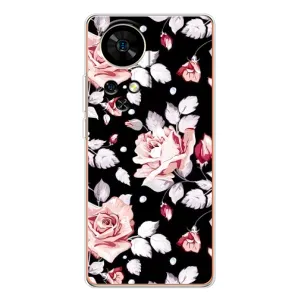 Чохли з квітами для Ulefone Note 17 Pro (VPrint) (Квіти на чорному)