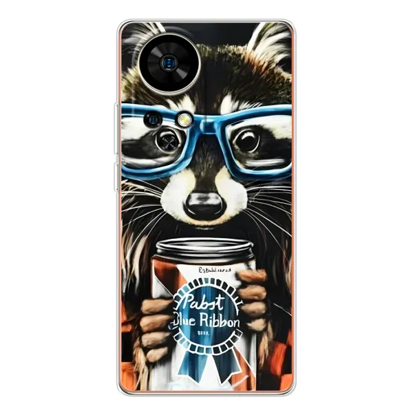 Чехол с принтом «Енот с банкой» для Ulefone Note 17 Pro Чехол с принтом «Енот с банкой» для Ulefone Note 17 Pro