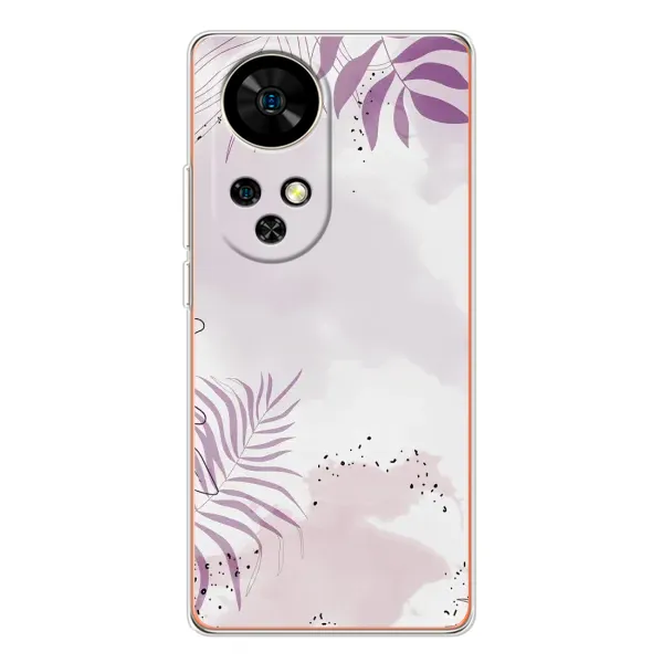 Чохол з принтом «Фіолетове листя» для Ulefone Note 17 Pro