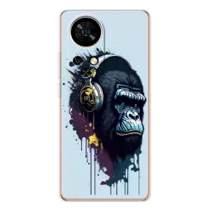 Чохол з Мавпами Ulefone Note 17 Pro - (AlphaPrint) (Горила в навушниках)