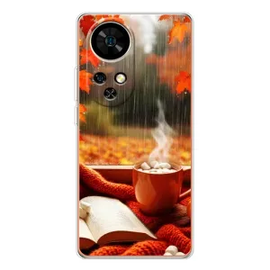 Чехол с уникальным дизайном «Осень с кофе» для Ulefone Note 17 Pro (Кофе и дождь)