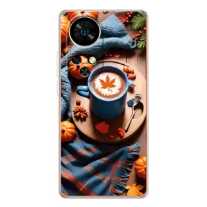 Чехол с уникальным дизайном «Осень с кофе» для Ulefone Note 17 Pro (Кофе и тыковки)