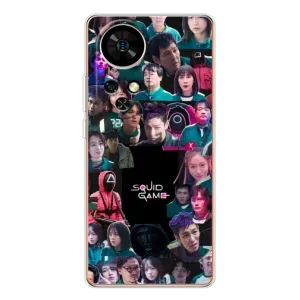 Чехол Гра в кальмара для Ulefone Note 17 Pro (Коллаж Игра кальмара)