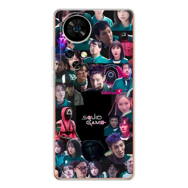 Чехол с принтом «Коллаж Игра кальмара» для Ulefone Note 17 Pro Чехол с принтом «Коллаж Игра кальмара» для Ulefone Note 17 Pro
