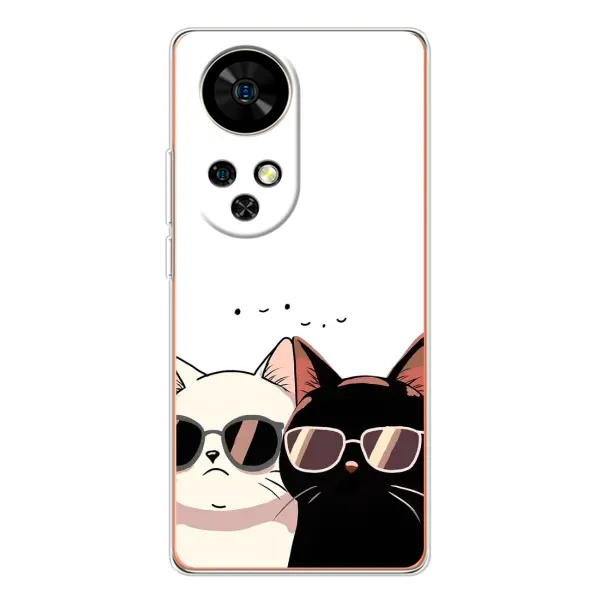 Чехол с принтом «Коты в очках» для Ulefone Note 17 Pro