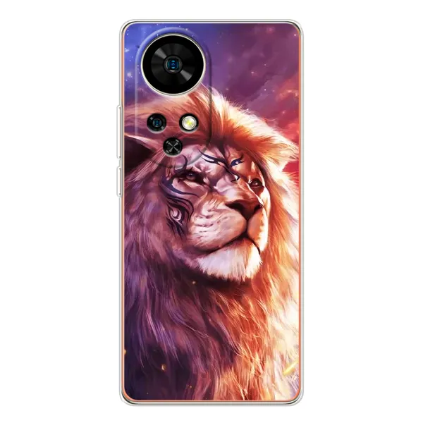 Чехол с принтом «Красочный Лев» для Ulefone Note 17 Pro