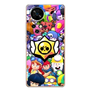 Чехол для Ulefone Note 17 Pro Бравл Старс (VPrint) (Лого Brawl Stars)
