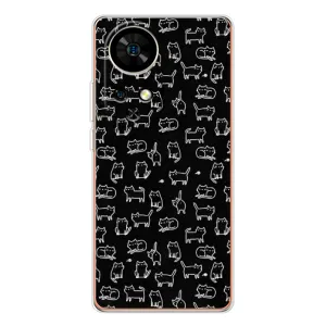Чохол з принтом для Ulefone Note 17 Pro (AlphaPrint) Модні коти (Маленькі котики)