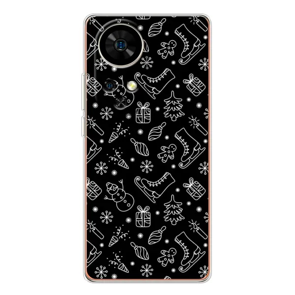Чехол с принтом «Новогодний фон» для Ulefone Note 17 Pro