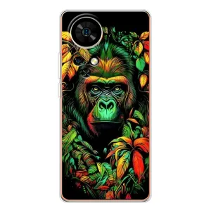 Чохол з Мавпами Ulefone Note 17 Pro - (AlphaPrint) (Мавпа в квітах)