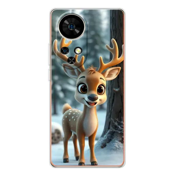 Чехол с принтом «Олененок в лесу» для Ulefone Note 17 Pro Чехол с принтом «Олененок в лесу» для Ulefone Note 17 Pro