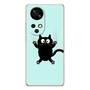 Чохол з принтом для Ulefone Note 17 Pro (AlphaPrint) Модні коти (Падаючий кіт)