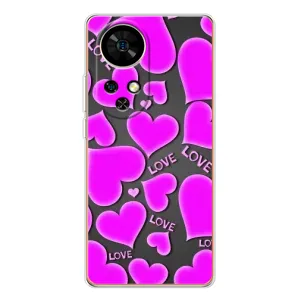 Чехлы для любимой на Нот 17 Про (VPrint) (Pink hearts)