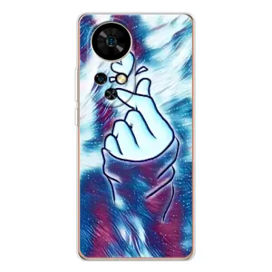 Чехол с принтом для Ulefone Note 17 Pro (AlphaPrint - Знак сердечка) (Радужное сердце)