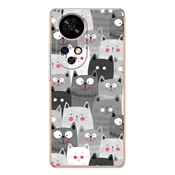 Чохол з принтом «Мальовані котики» для Ulefone Note 17 Pro Чохол з принтом «Мальовані котики» для Ulefone Note 17 Pro
