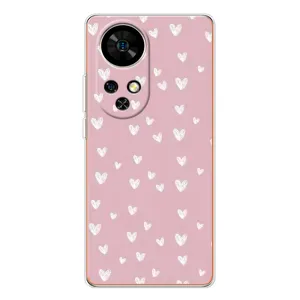 Чохол з розовим принтом для Ulefone Note 17 Pro (Сердечки на рожевому)