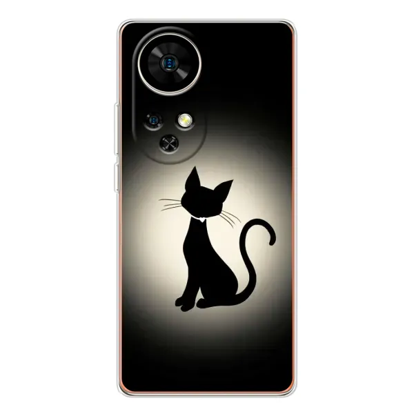 Чехол с принтом «Силуэт котика» для Ulefone Note 17 Pro