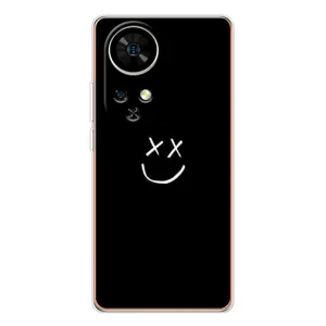 Чехол для Нот 17 Про - (AlphaPrint) с печатью (ТОП продаж) (Смайл)