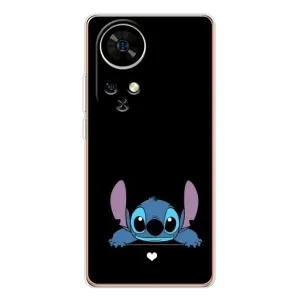 Чохол з принтом Стіч на Ulefone Note 17 Pro (Стіч на чорному)