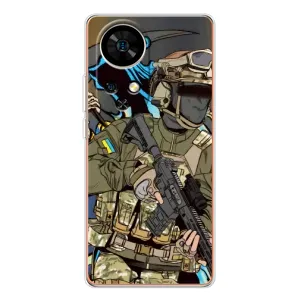 Чехлы с картинкой ЗСУ для Ulefone Note 17 Pro (AlphaPrint) (Воїн ЗСУ)