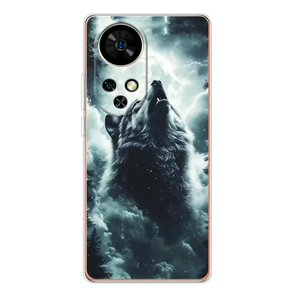 Чехол с принтом «Волк в облаках» для Ulefone Note 17 Pro