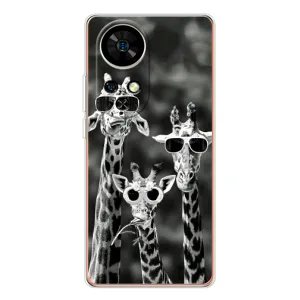 Силіконовий чохол з КАРТИНКАМИ літо для Ulefone Note 17 Pro (AlphaPrint) (Жирафи в окулярах)