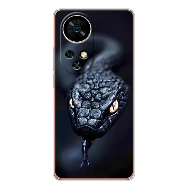 Чехол с принтом «Черная змея» для Ulefone Note 17 Pro