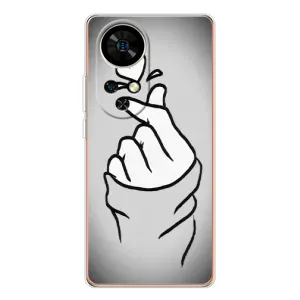 Чехол с принтом для Ulefone Note 17 Pro (AlphaPrint - Знак сердечка) (Значок Love)
