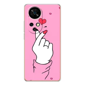 Чехол с принтом для Ulefone Note 17 Pro (AlphaPrint - Знак сердечка) (Знак Love)