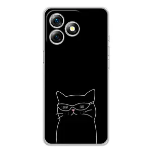 Чехол с рисунком кот на Ulefone Note 18 Pro (Равнодушный кот)