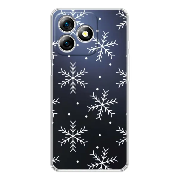 Чехол с принтом «Белые снежинки» для Ulefone Note 18 Pro Чехол с принтом «Белые снежинки» для Ulefone Note 18 Pro