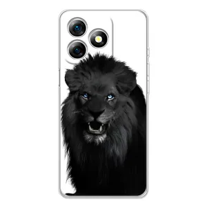 Чехлы с картинками животных Ulefone Note 18 Pro (Черный ЛЕВ)