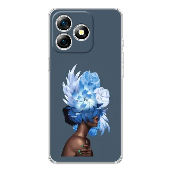 Чохол з принтом «Квіти на голові» для Ulefone Note 18 Pro