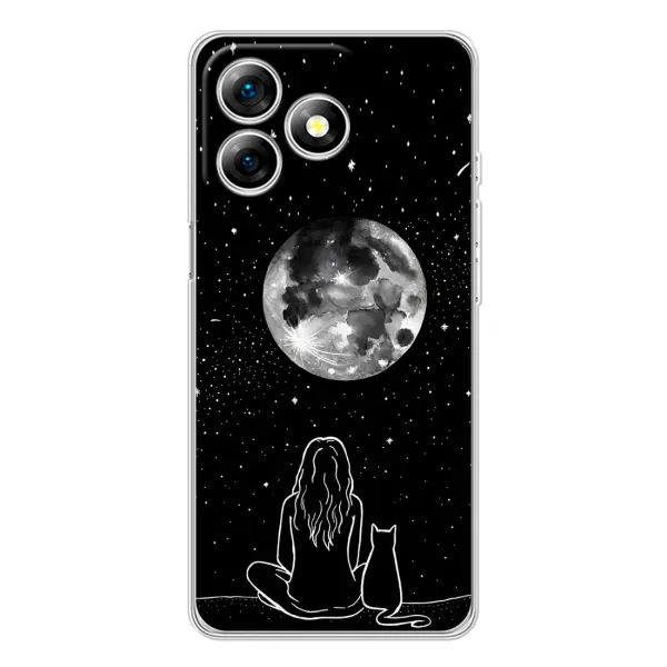 Чехол с принтом «Девушка с котом» для Ulefone Note 18 Pro