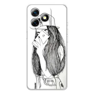Чехол с печатью для Ulefone Note 18 Pro - (Мода) (AlphaPrint) (Фото девочки)