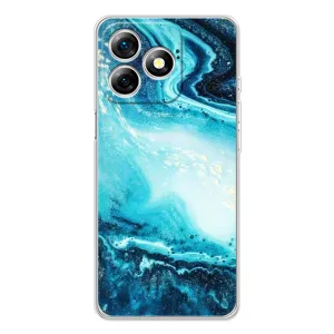 Мраморный чехол на Ulefone Note 18 Pro (VPrint) (Голубой мрамор)