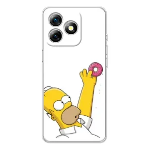 Чехол с Симпсонами для Ulefone Note 18 Pro (VPrint) (Гомер с пончиком)