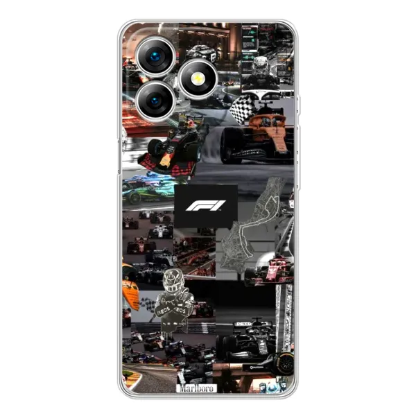 Чохол з принтом «Гоночний колаж Ф1» для Ulefone Note 18 Pro