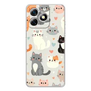 Чехол с рисунком кот на Ulefone Note 18 Pro (Коллаж котов)