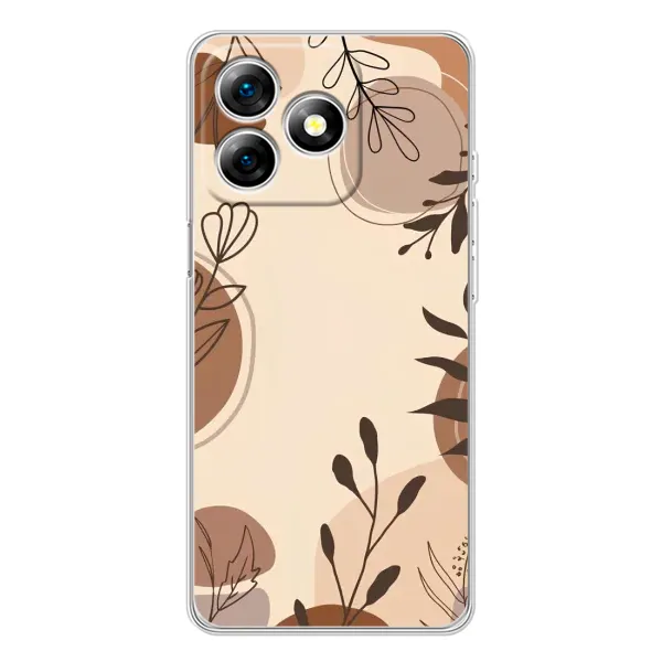 Чехол с принтом «Коричневые цветы» для Ulefone Note 18 Pro Чехол с принтом «Коричневые цветы» для Ulefone Note 18 Pro