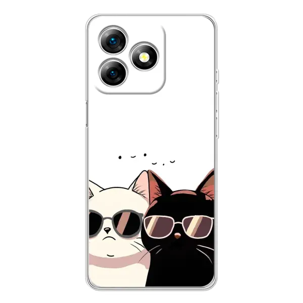 Чехол с принтом «Коты в очках» для Ulefone Note 18 Pro