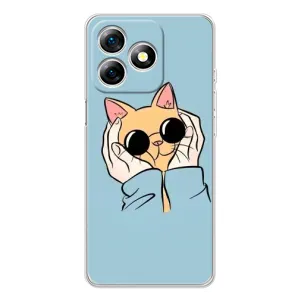 Чехол на Нот 18 Про с Котами (VPrint) (Котик в очках)