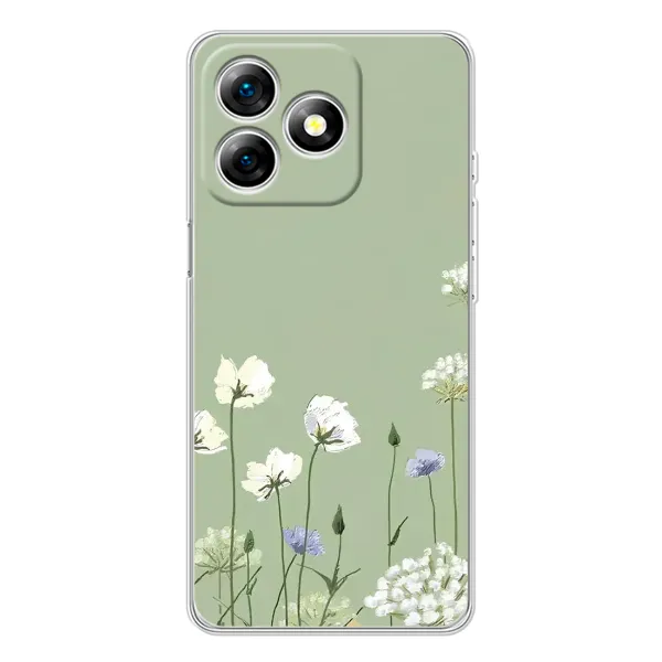 Чехол с принтом «Цветы на зеленом» для Ulefone Note 18 Pro Чехол с принтом «Цветы на зеленом» для Ulefone Note 18 Pro