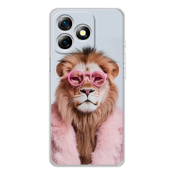 Чехол с принтом «Лев в очках» для Ulefone Note 18 Pro