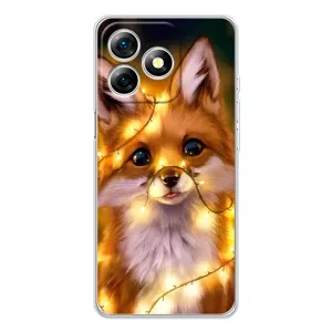Чехлы с картинкой Лисички для Ulefone Note 18 Pro (VPrint) (Лисичка в гирляндах)
