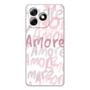 Чехол с розовым рисунком для Ulefone Note 18 Pro (Аморе любовь)