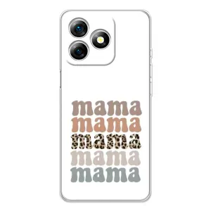 Чехлы для мамы на Ulefone Note 18 Pro (Текстовый коллаж мама)