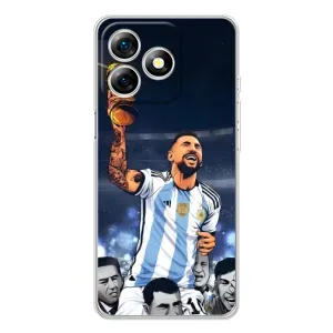 Чехлы для Ulefone Note 18 Pro (Leo чемпион) (AlphaPrint) (Месси с кубком)